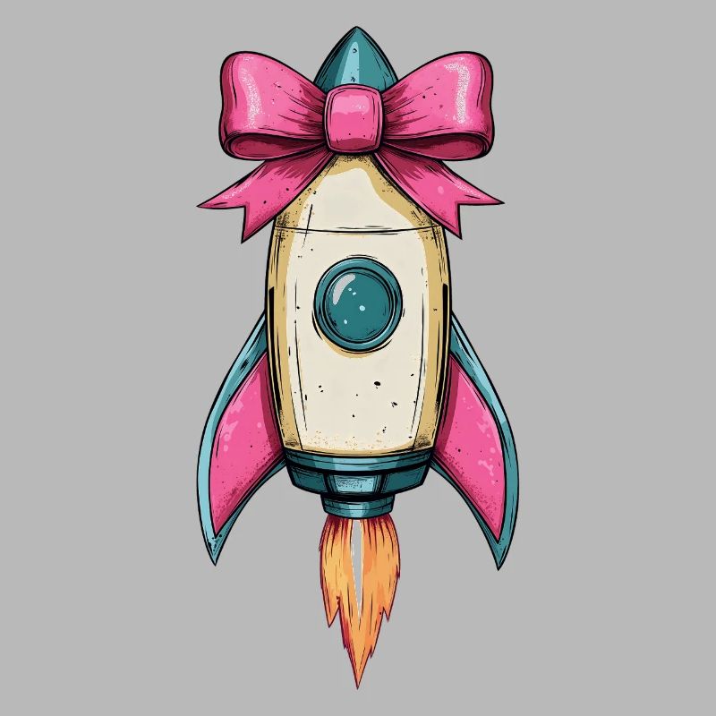 Coquettish Bow Space Rocket Space Shuttle