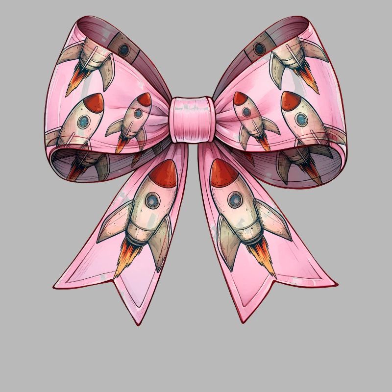Coquettish Bow Space Rocket Space Shuttle