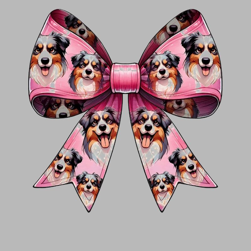 Coquette Bow Australian Shepherd Dog Mom Pattern