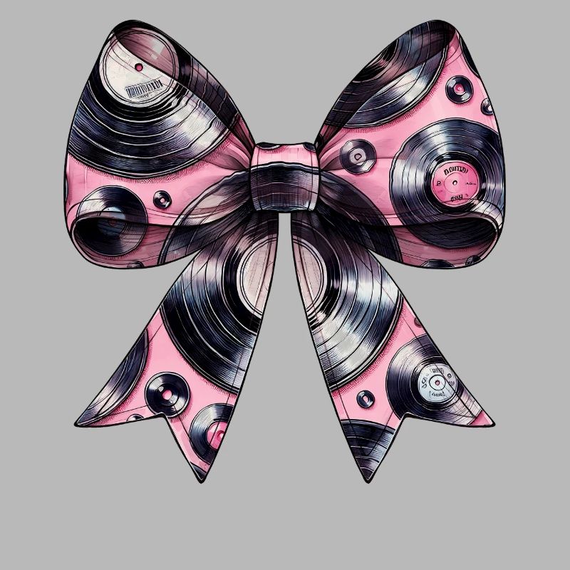 Coquette Bow Vinyl Turntable Pattern