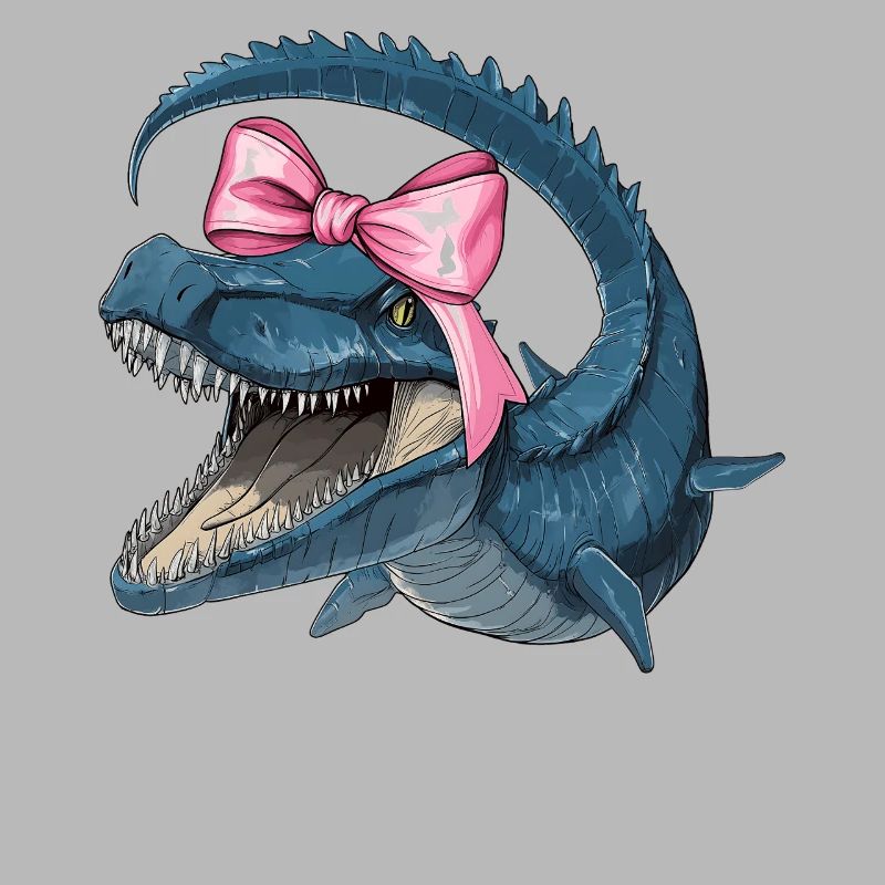 Coquette Bogen Mosasaurus Dinosaurier Mädchen Mama