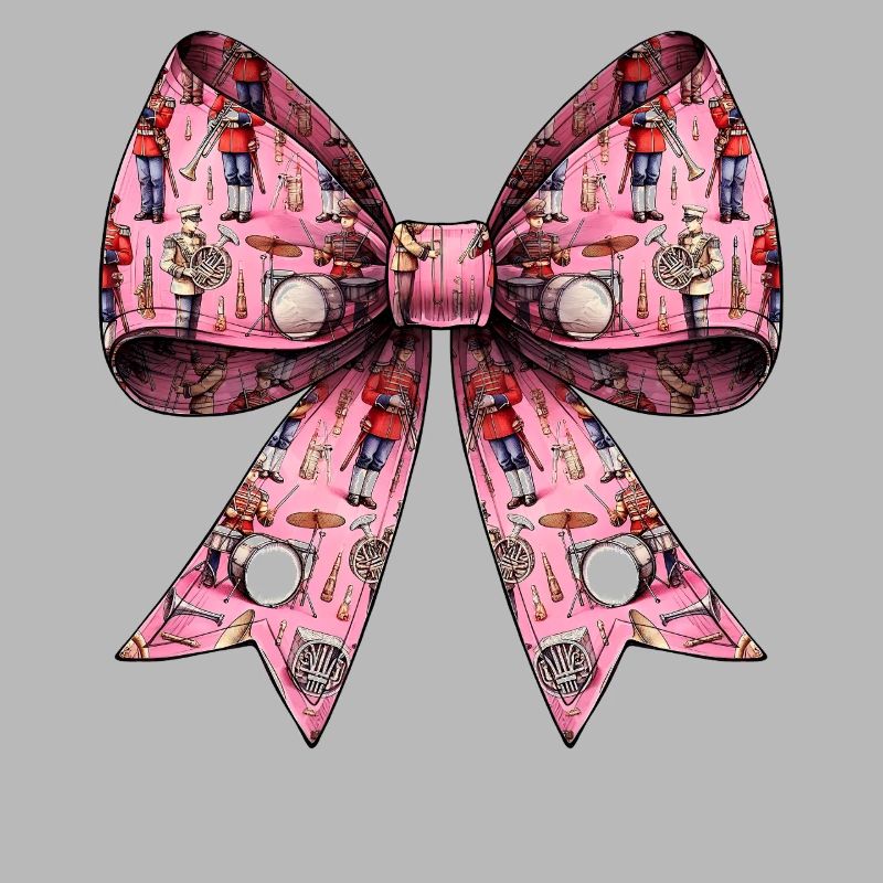 Coquette Bow Marching Band Musician Pattern