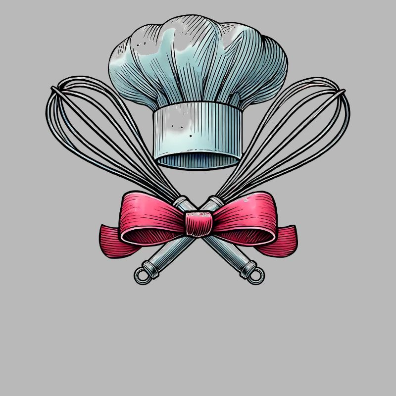 Coquette Bow Baking Chef Hat Whisk