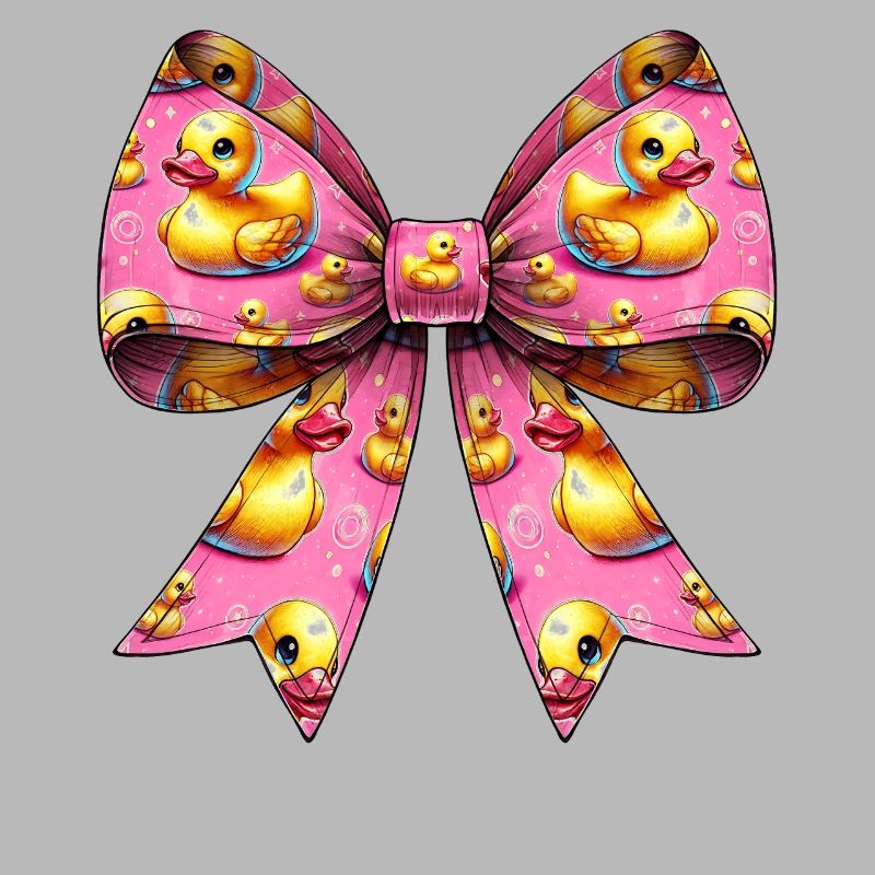 Coquette Bow Gummiente Ducky Pattern Mom