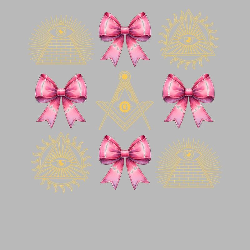 Coquette Bow Square Compass Masonry Mom