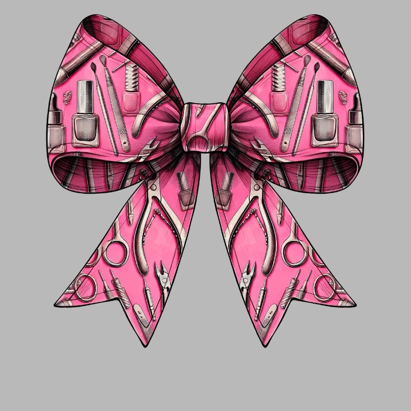 Coquette Bow Nail Tech Tools Esthéticienne