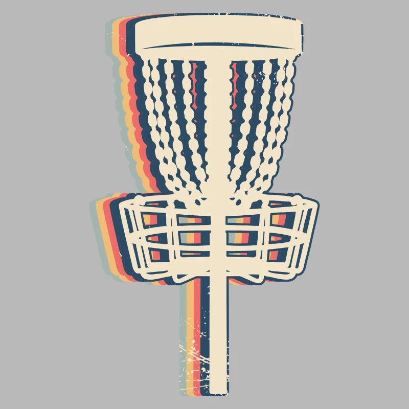 Panier de Disc Golf Disc Golfer Lecteur de Disc Golf Retro