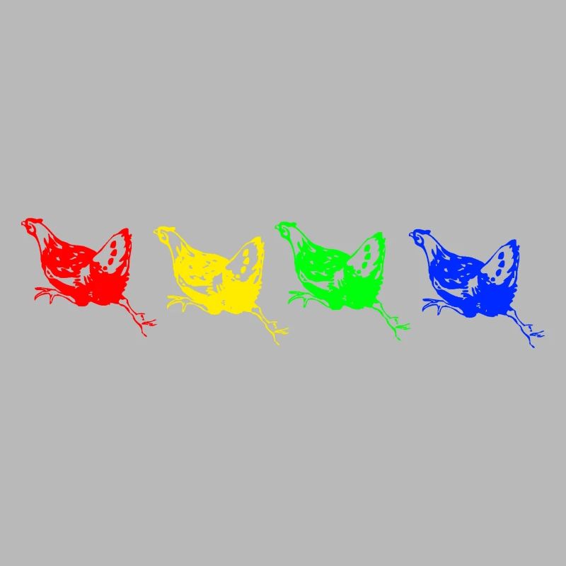 Regenbogen Huehner