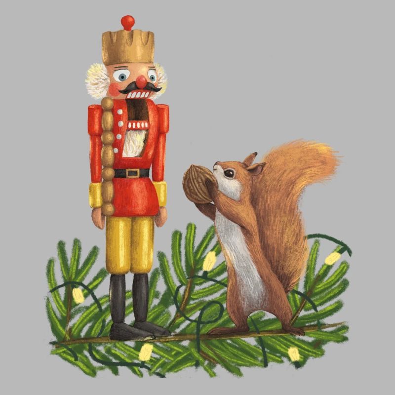 Nussknacker und Eichhörnchen