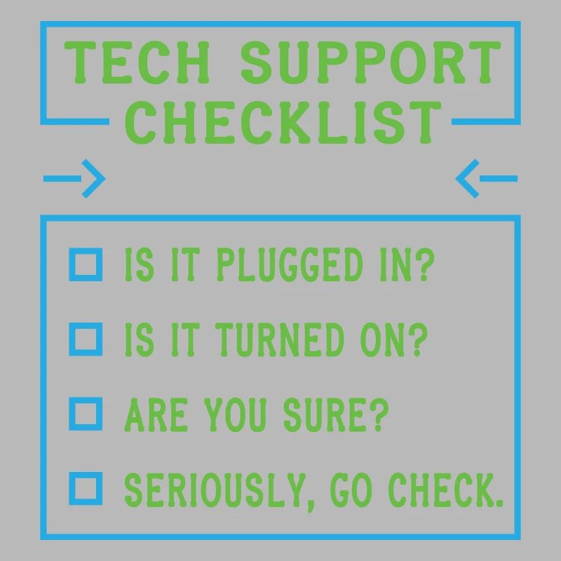 Liste de contrôle du support technique Coding