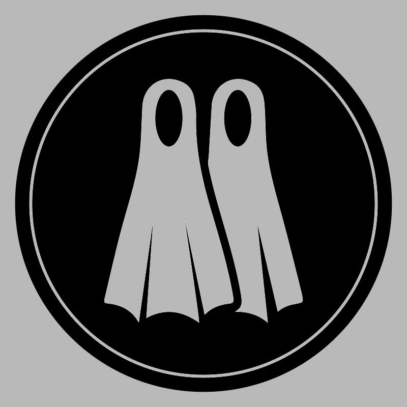 Cercle de nageoires de plongée