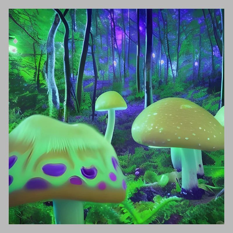 Magic psychedelic forest