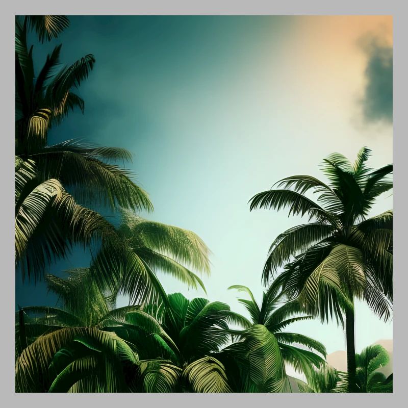 Landscape with palm trees