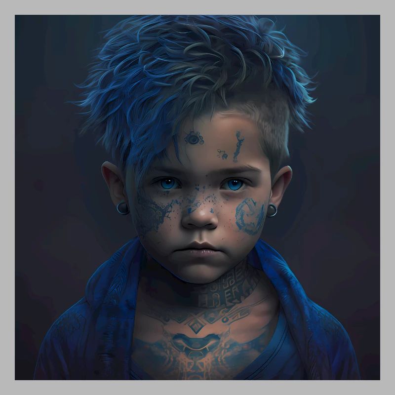 Children with tattoos artwork