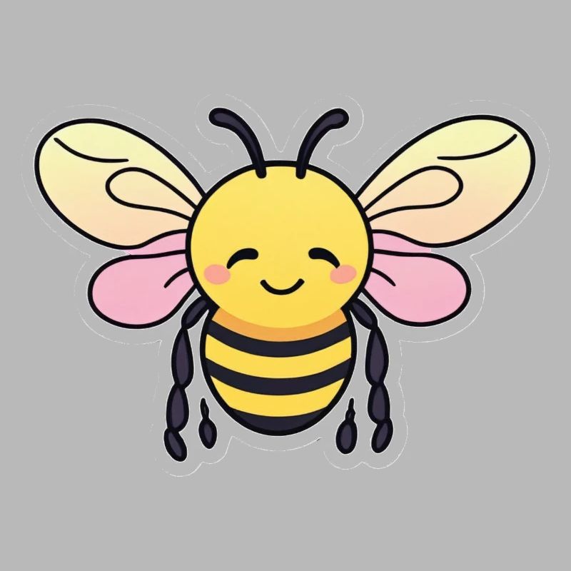 Cute happy bee