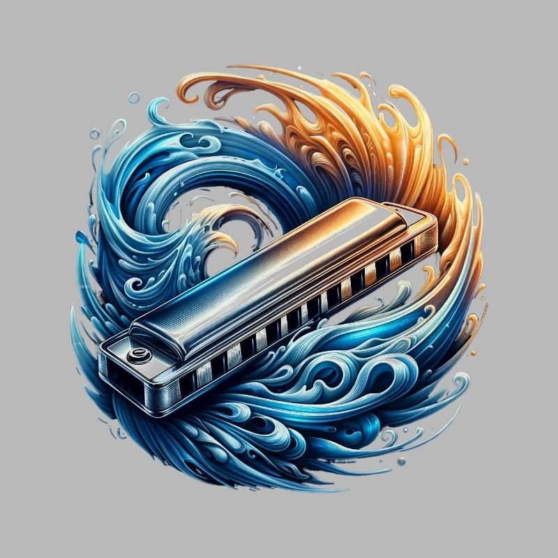 Design abstrait d'harmonica