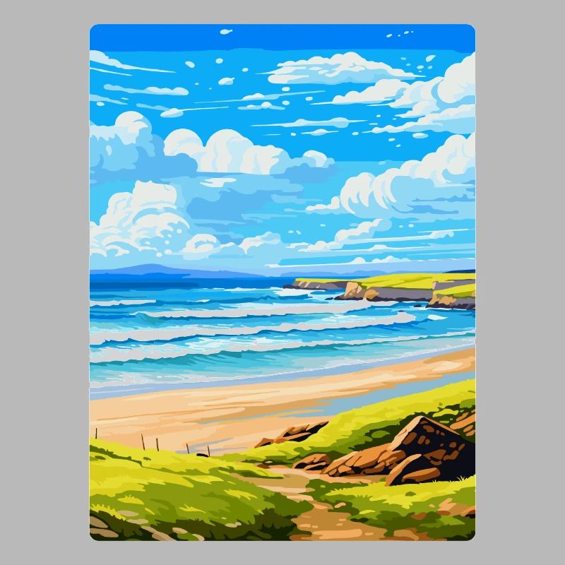 Constantine Bay, Cornouailles, Angleterre, Royaume-Uni, Affiche de voyage