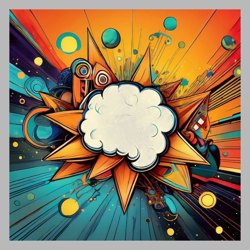 Vibrant Abstract Explosive Cloud Design