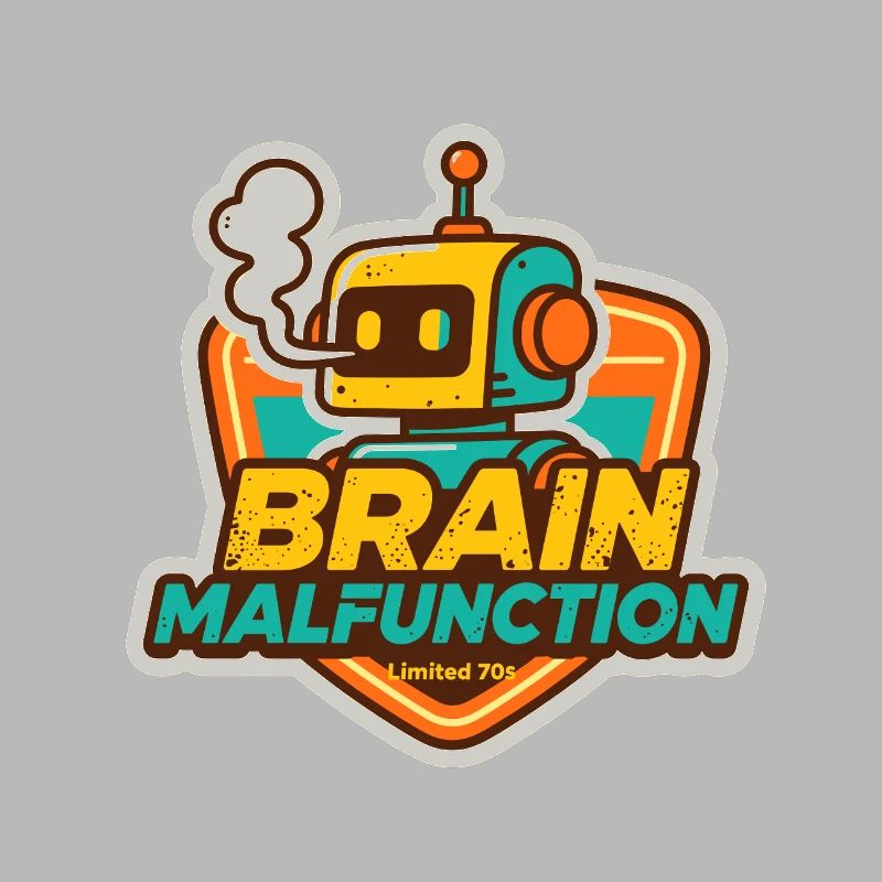 Dysfonctionnement cérébral Conception de robot rétro