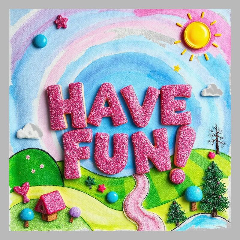 Cheerful Candy Forest Have fun! -Text