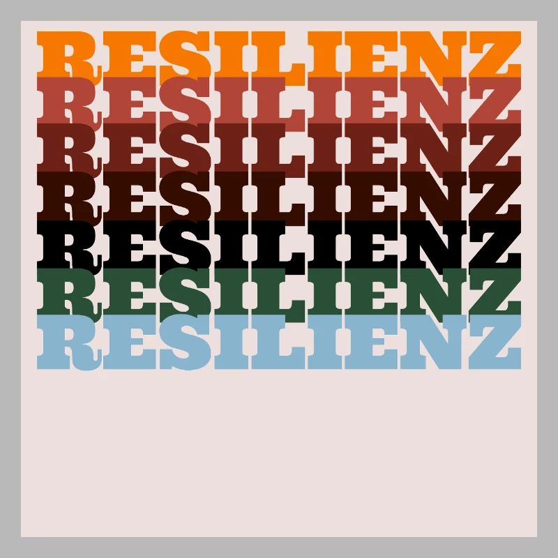 Typographie en impression colorée Resilience