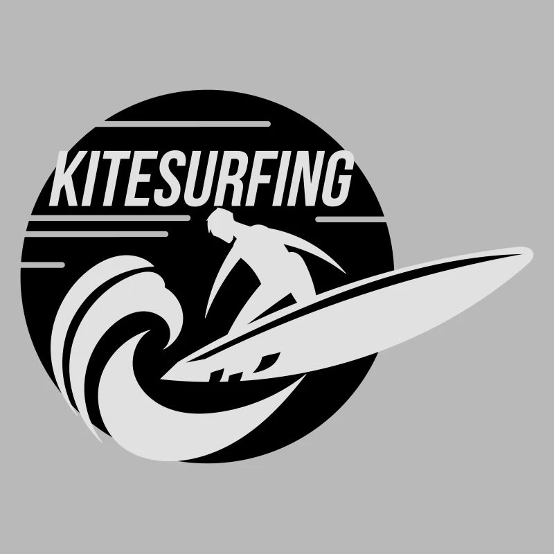 Kitesurfer sur les courses de kiteboard wave