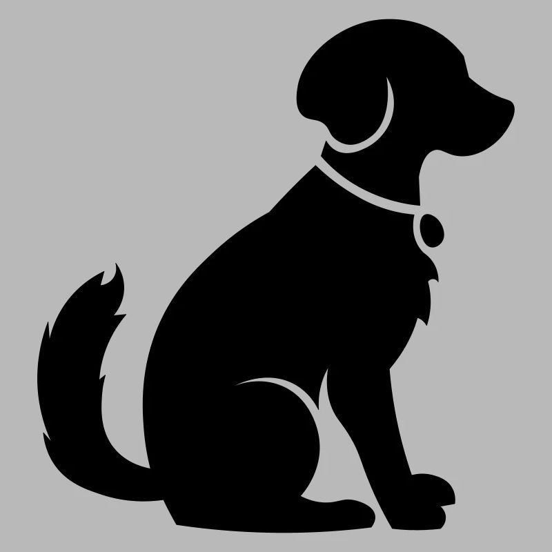 Dog shadow dog vector figure