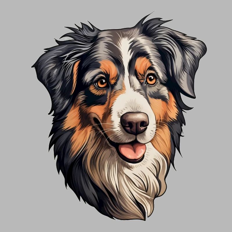 Australian Shepherd Head
