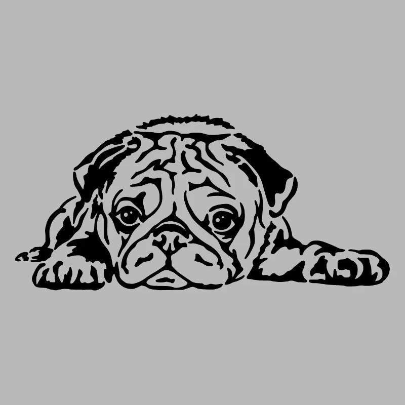 Mops liegend