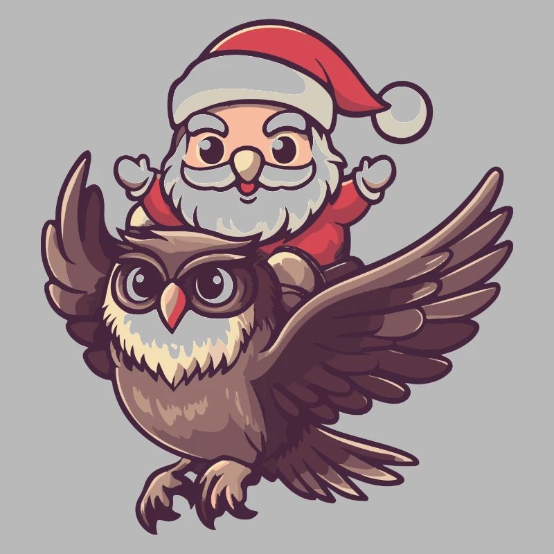 Eule Weihnachtsmann