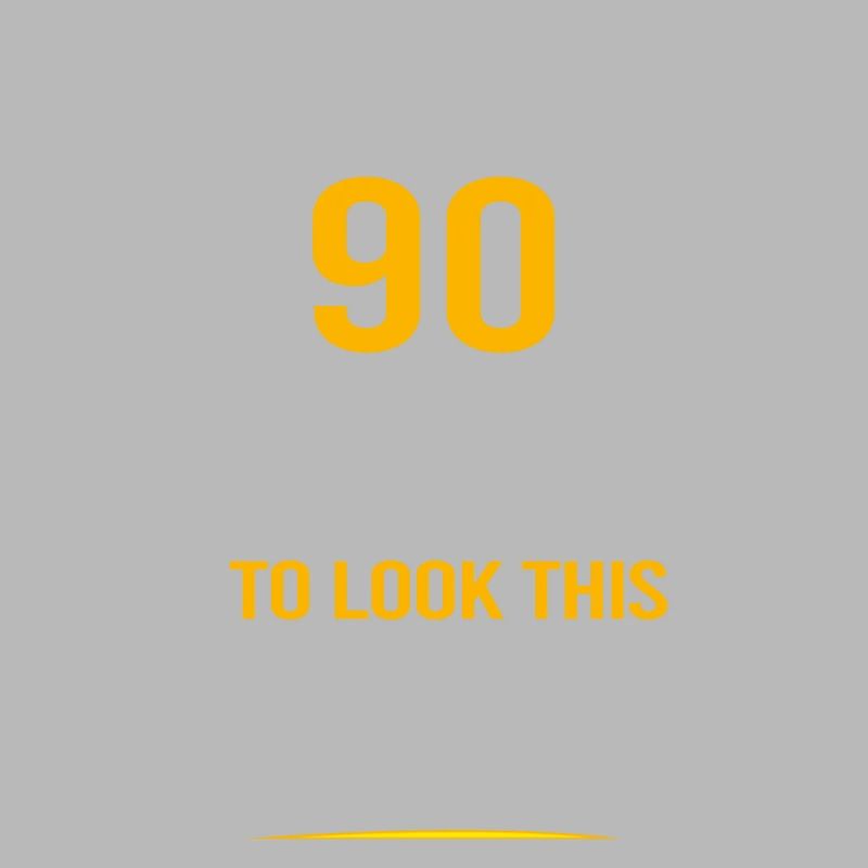 Conception du 90e anniversaire, m’a pris 90 ans, 90 ans