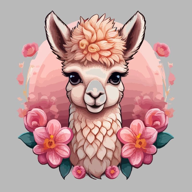 Alpaga doux aux fleurs