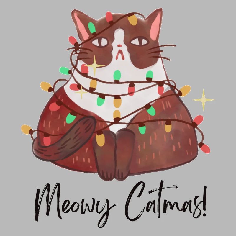 Meowy Catmes – Conception de Noël de chat drôle