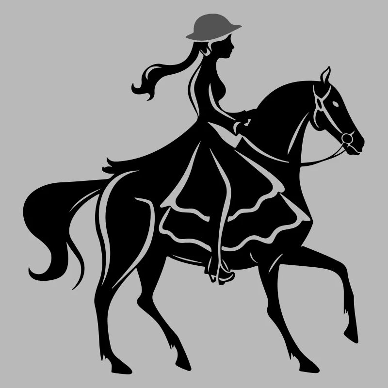 Mädchen Pferd Reiten