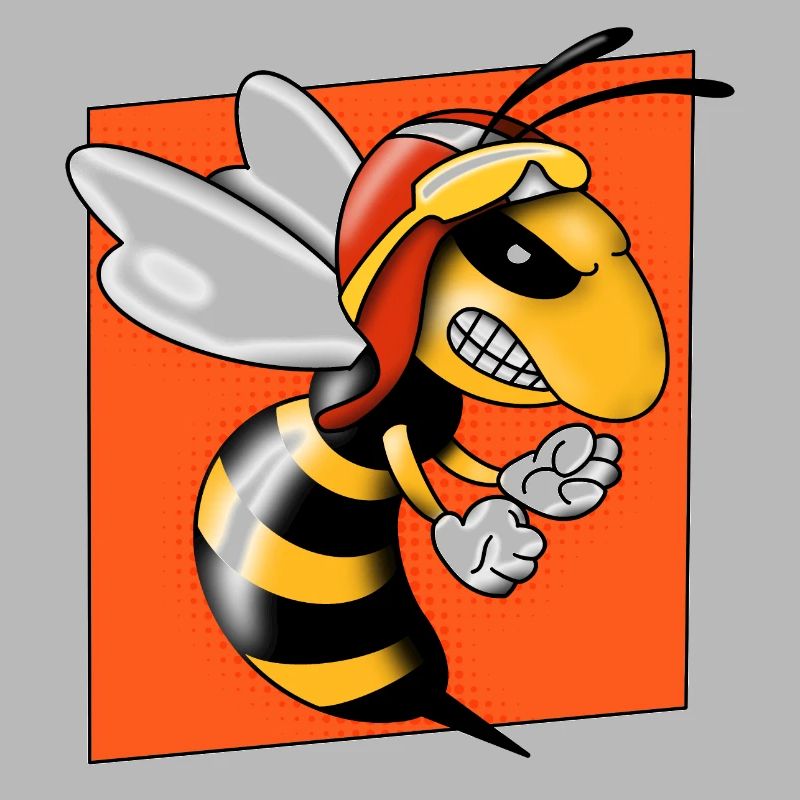 Hornet halftone bee wasp Pop Art Comic Style
