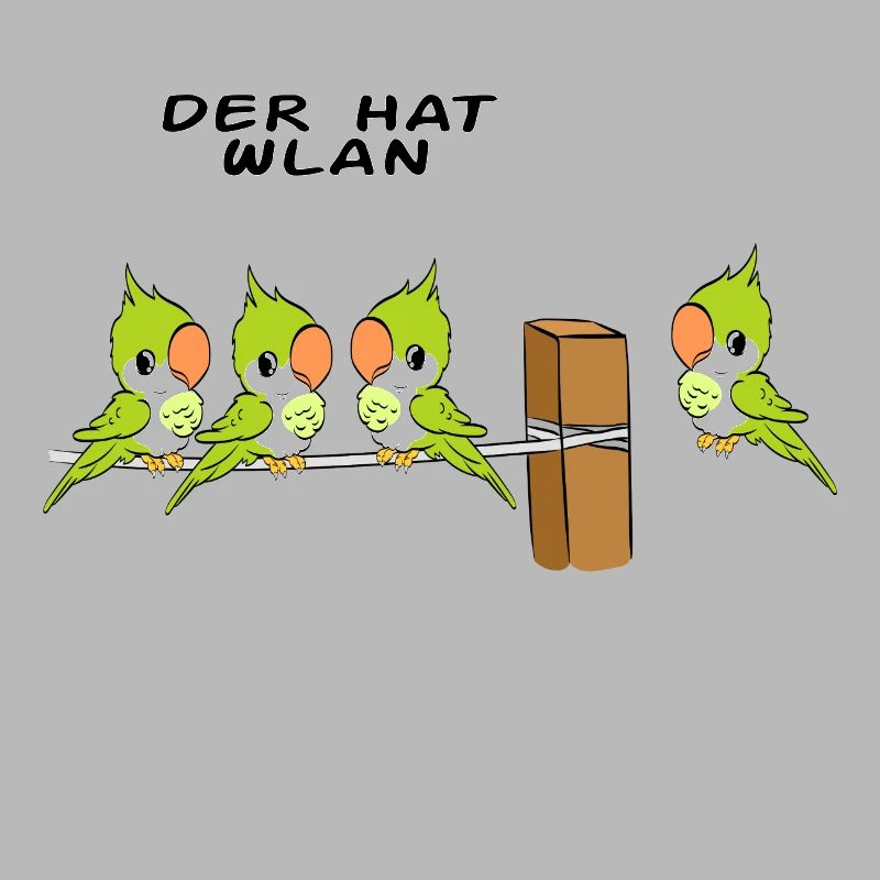 Cute German Bird Tee For Bird Lovers "Der Hat