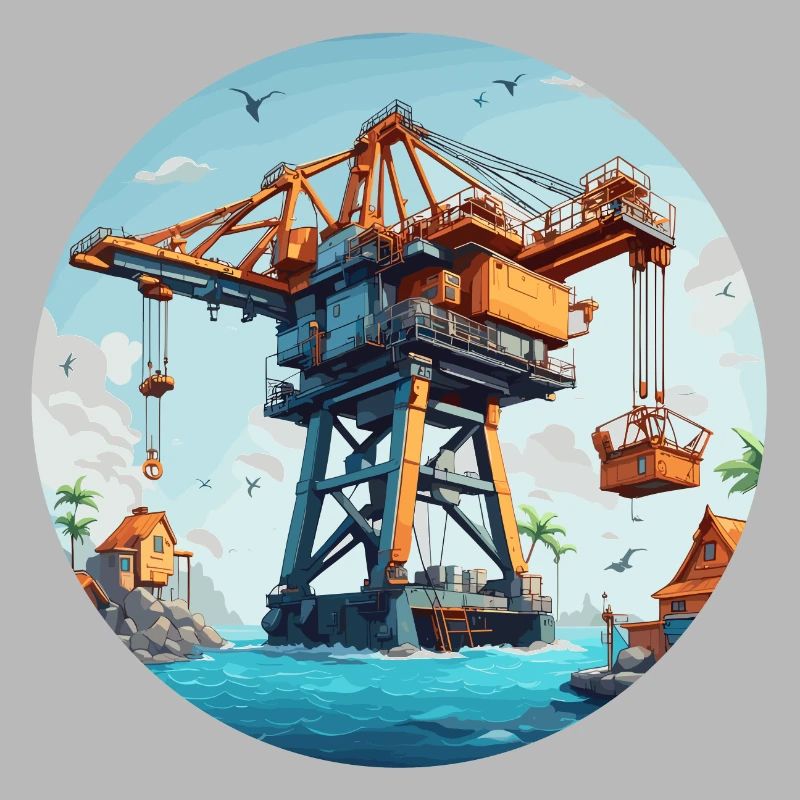 Crane / construction site / winch / crane system