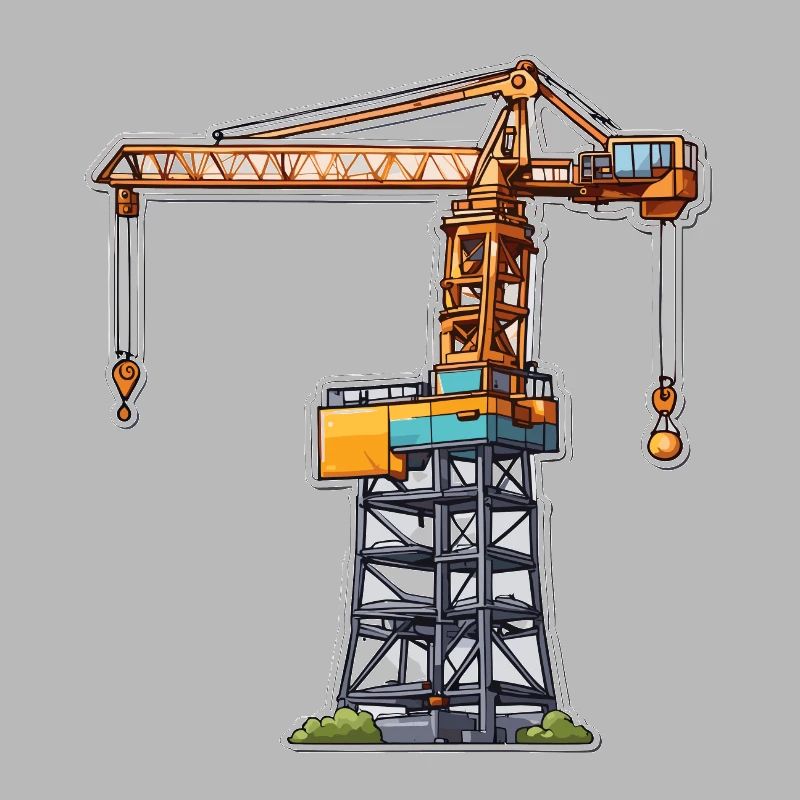 Crane / construction site / winch / crane system