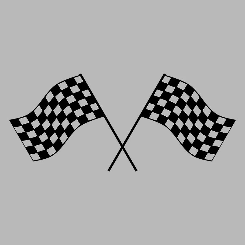 Drapeau à damier d’arrivée Flag Race End end station Idea