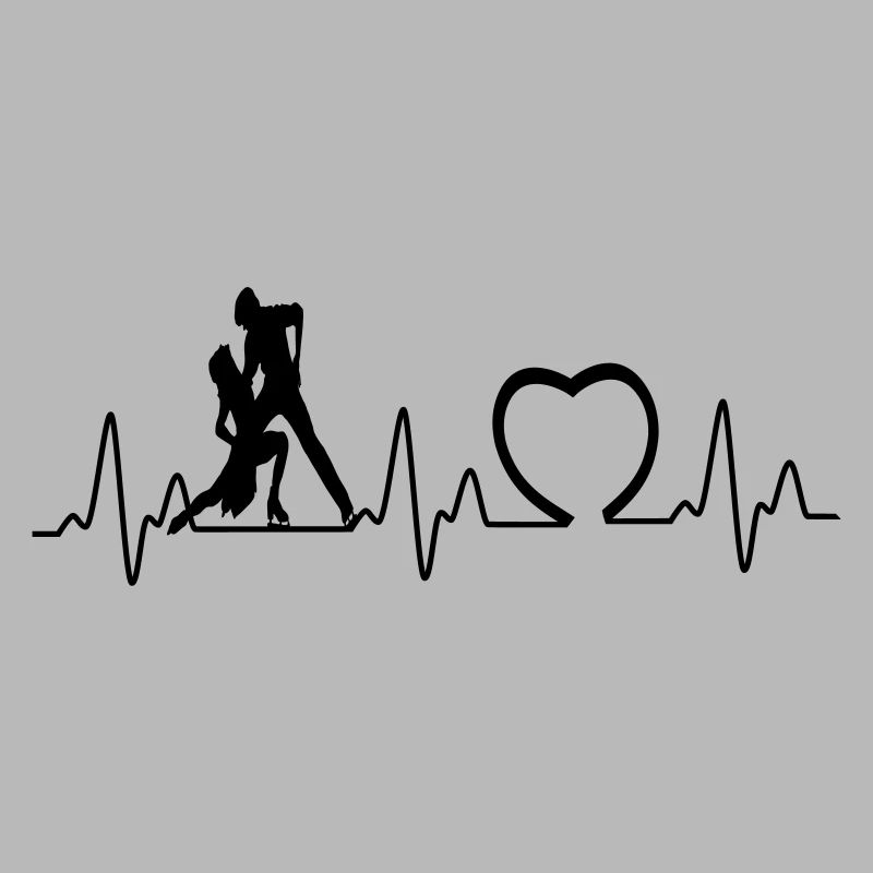 Heartbeat mit Herz eispaar