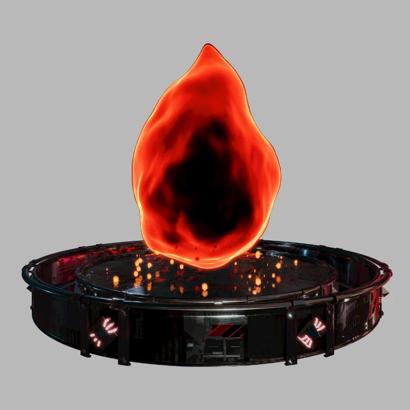 Stylized Fire in Sci-Fi Plataform