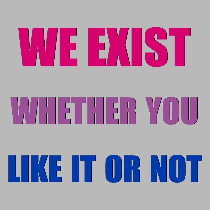 We Exist - Drapeau bisexuel