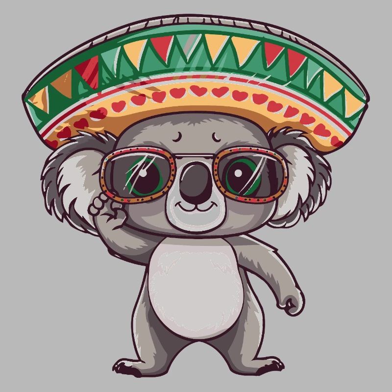 Koala Comic Funny Sombrero