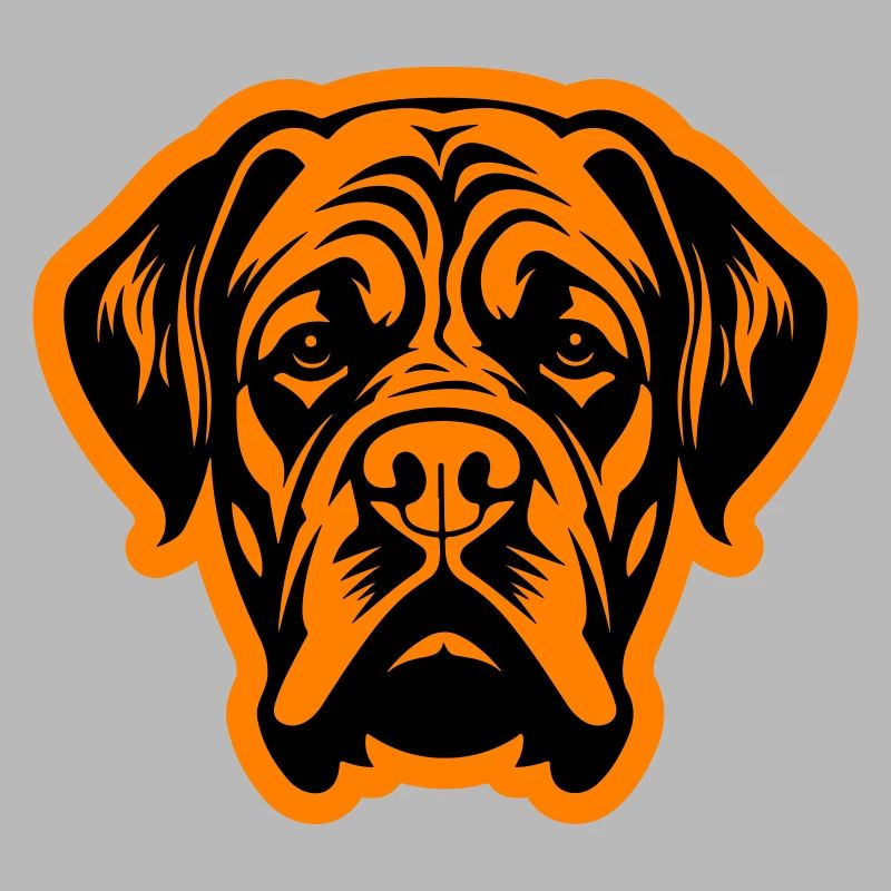 Mastiff Dog Head