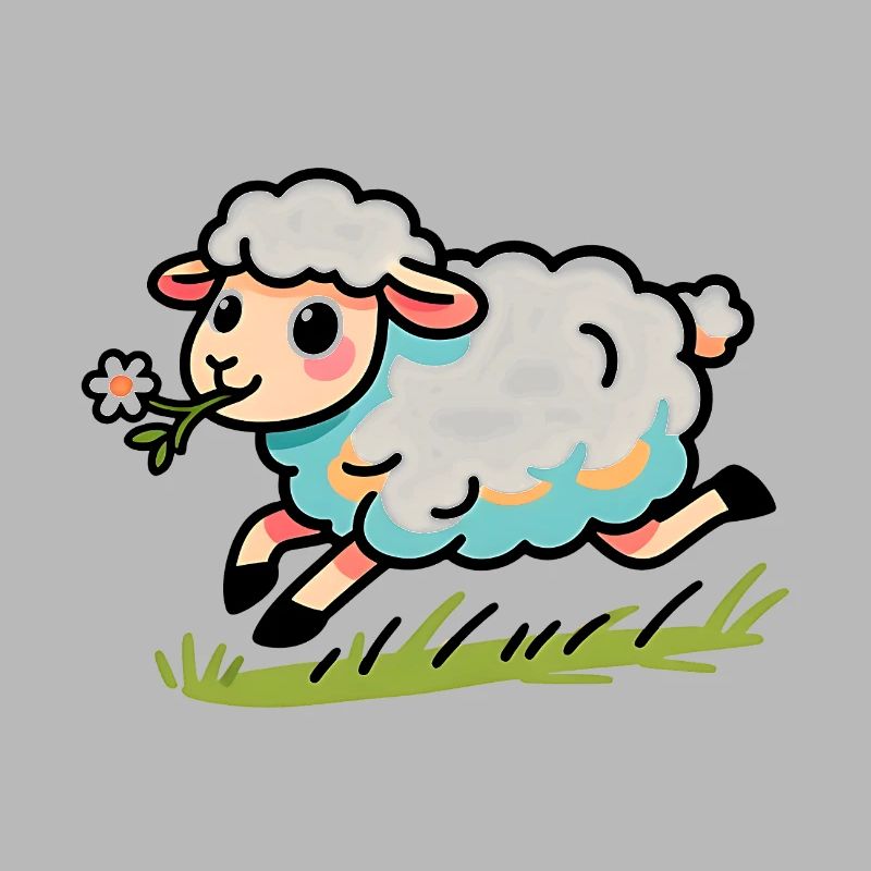 Agneau mouton dans le pré