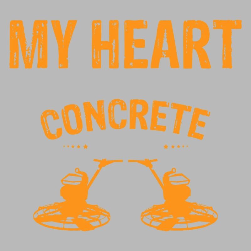 Concrete builder design for construction workers and construction site