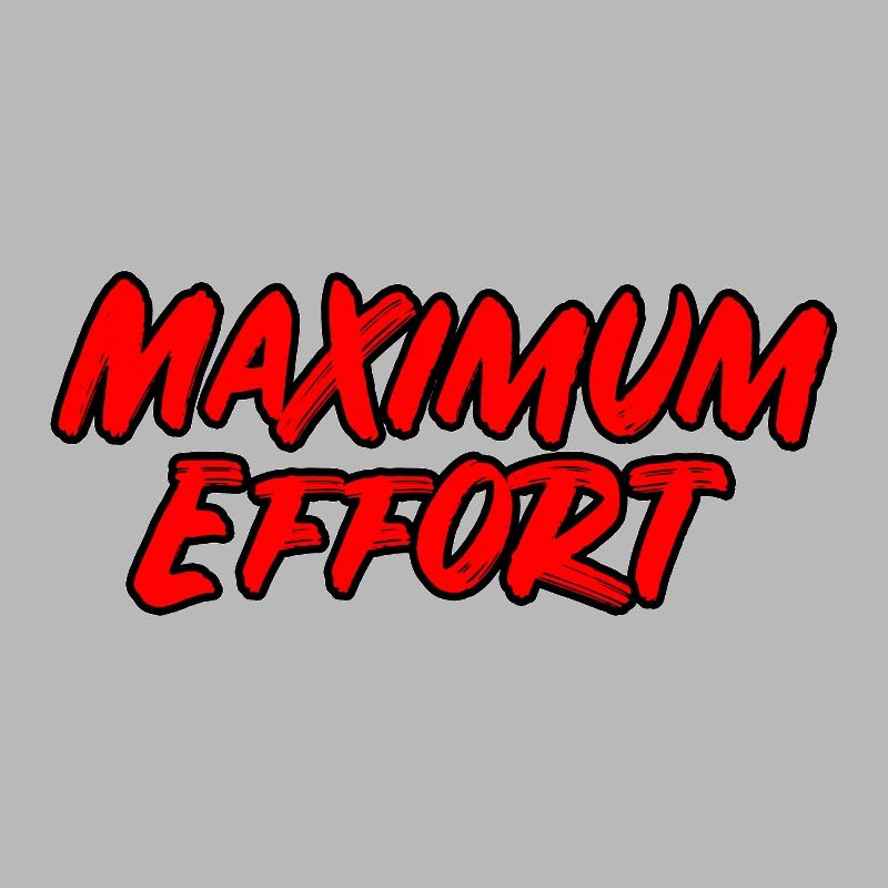 Maximaler Einsatz - roter Text Comicstyle