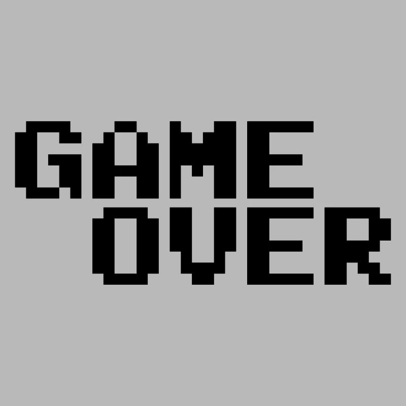 Game over - pixelated retro lettering