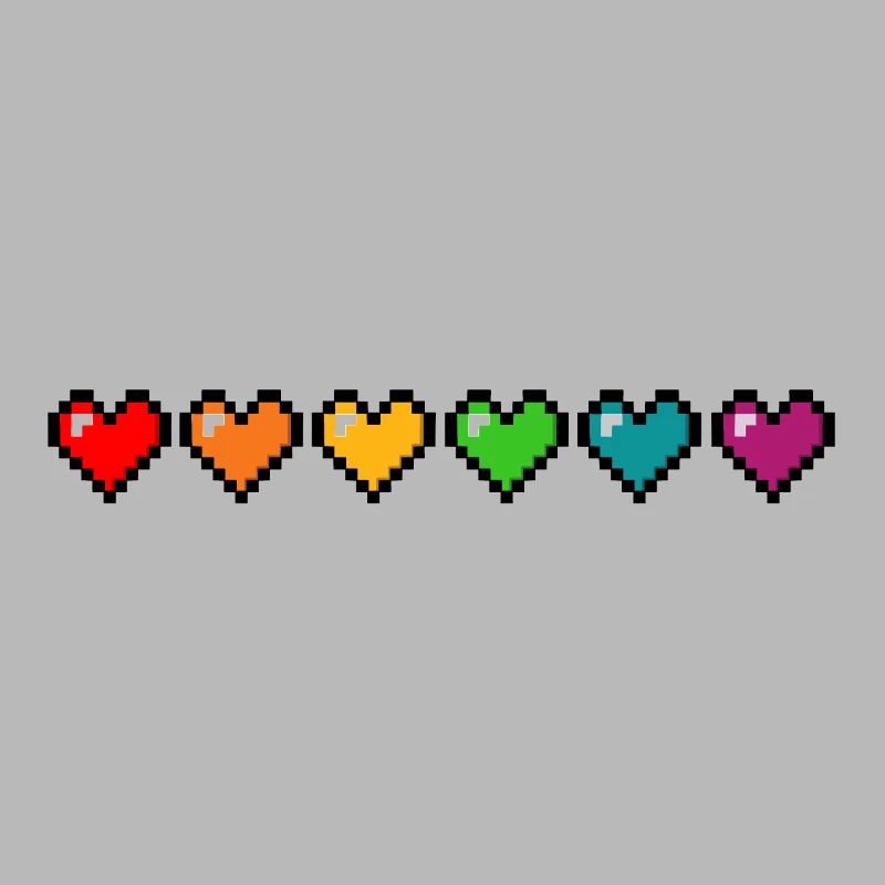 Pride Pixel Hearts