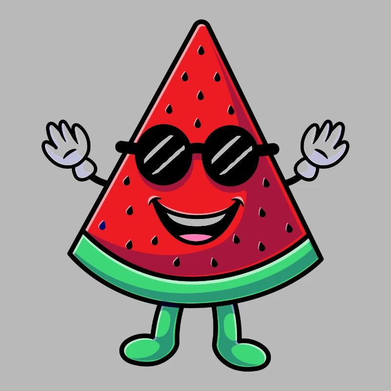 Melon pastèque avec lunettes de soleil Pièce bébé